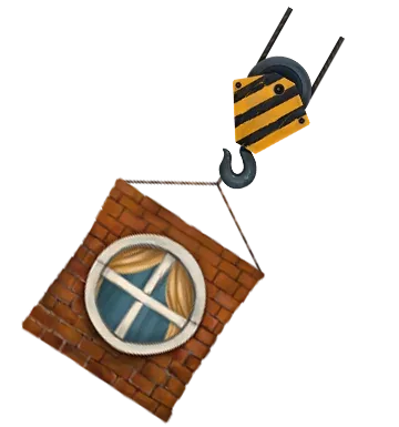 Grúa soltando un nuevo piso en la torre Tower Rush